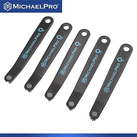 MichaelPro 5pc Ultra Low Profile Angled Screwdriver Set with Star Drivers