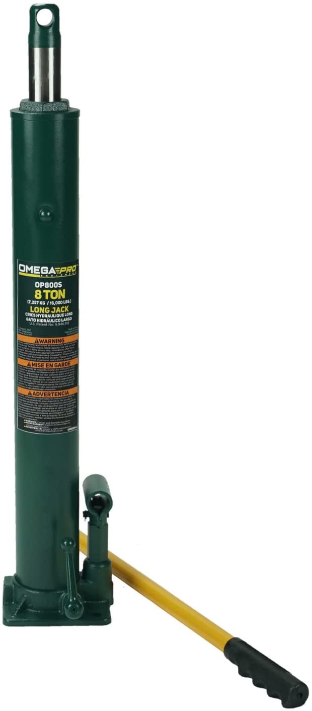 Omega Pro 8 Ton Hydraulic Long Ram Jack With Flat Base