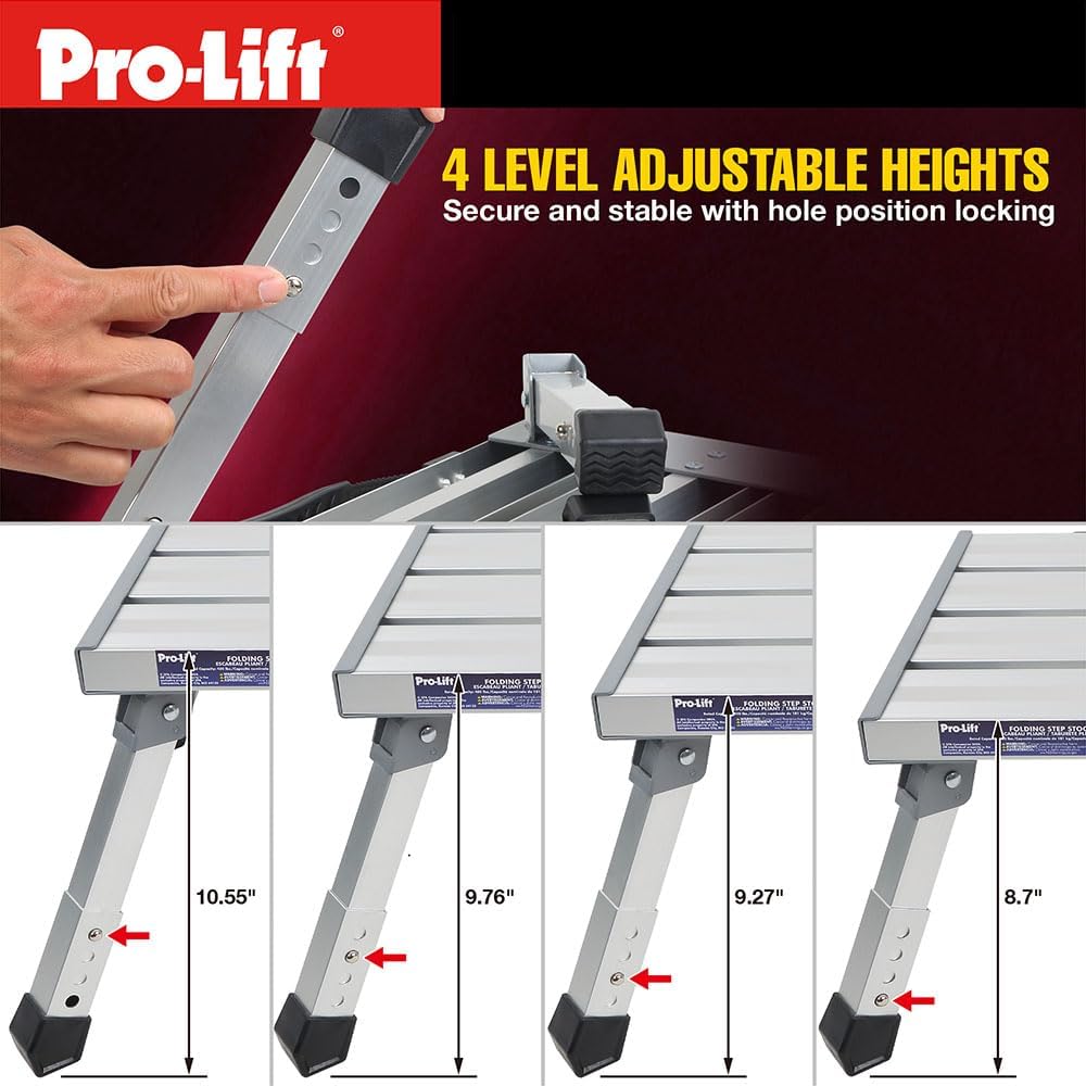 Pro-Lift Adjustable Height Folding Step Stool