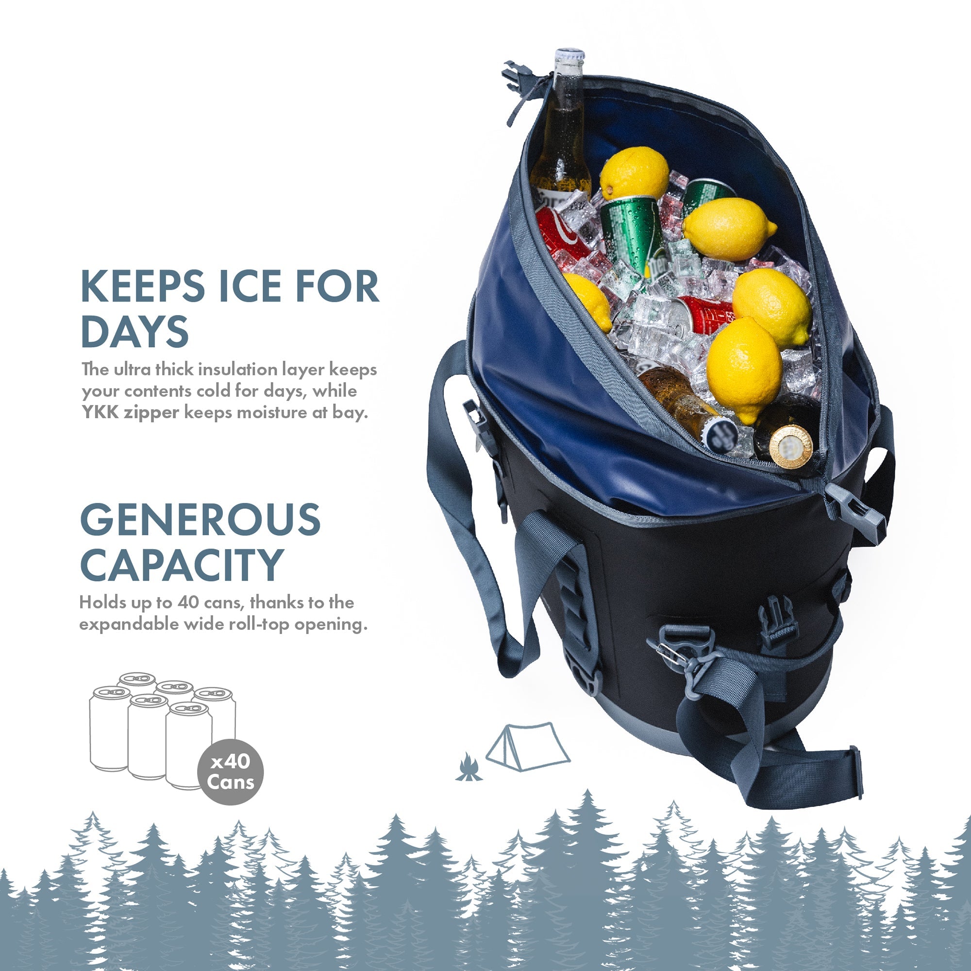 GrandTies Waterproof Portable Soft Cooler Bag