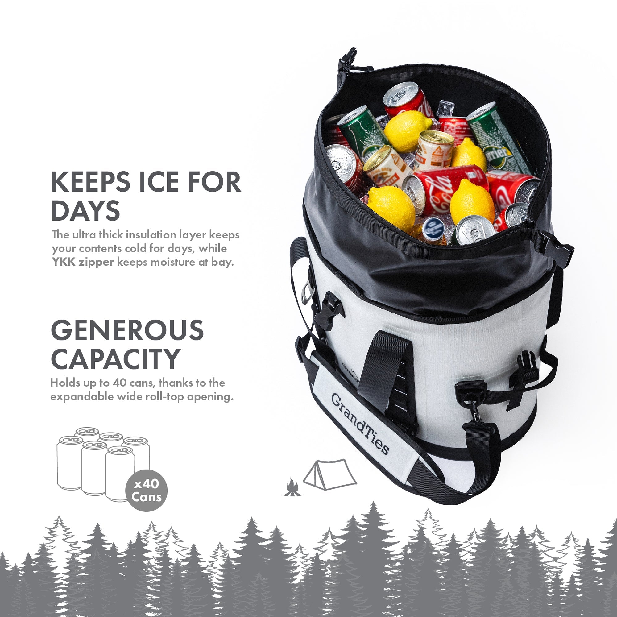 GrandTies Waterproof Portable Soft Cooler Bag