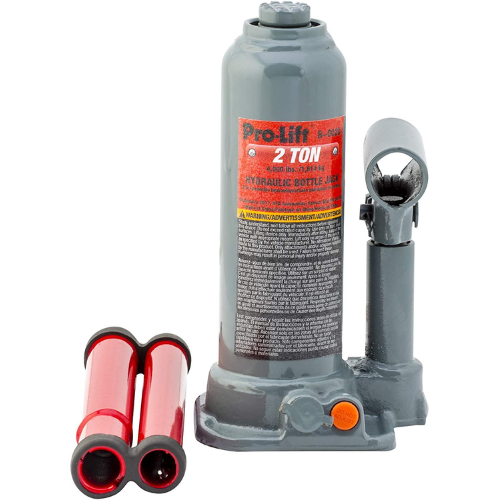 Pro-Lift 2 Ton Hydraulic Bottle Jack - Grey