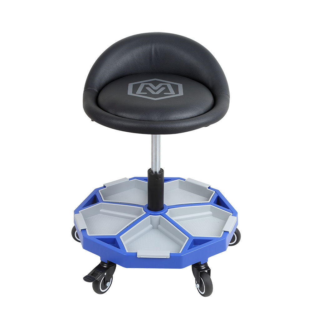 Adjustable Pneumatic Rolling Mechanic Stool with Tool Tray Storage, 350 LBS Weight Capacity (MPC016005)