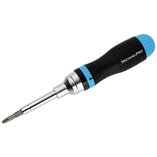 MichaelPro 19-in-1 Multi Bit Ratchet Screwdriver Set, Includes 16 Interchangeable Bits, Ratchet Handle and Nutdrivers