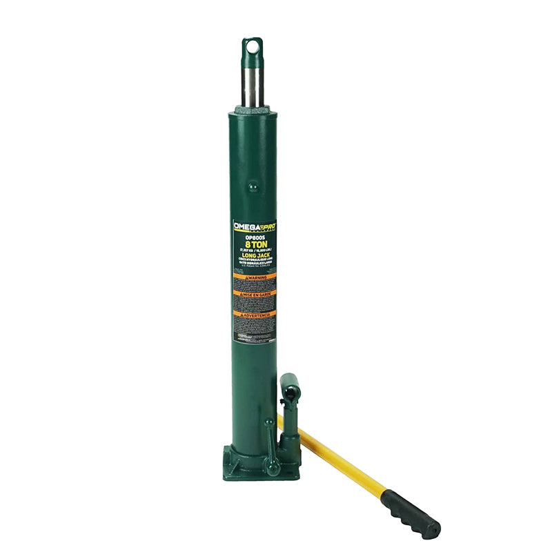 Omega Pro 8 Ton Hydraulic Long Ram Jack With Flat Base