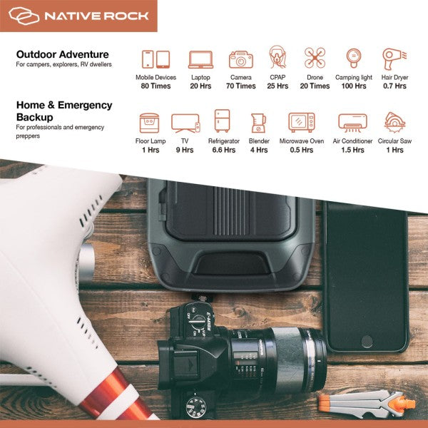 Native Rock 1500W Portable Power Station