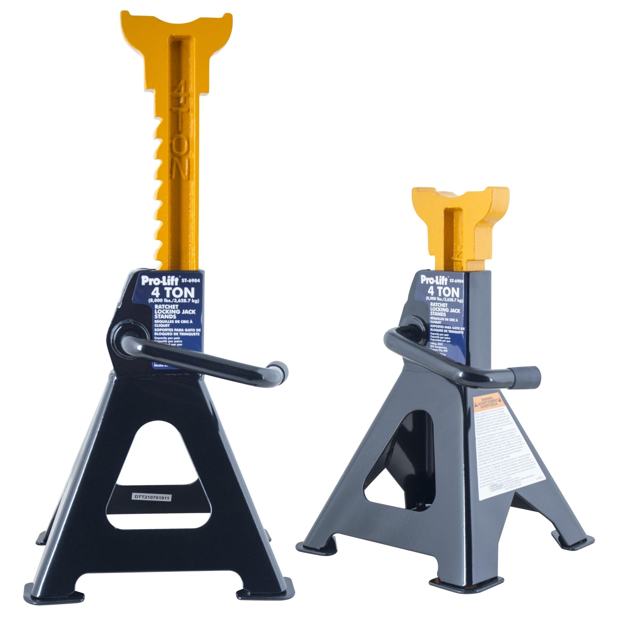 Pro-Lift Jack Stands 4 Ton Heavy Duty Pair, Sturdy Steel Construction for Auto, Truck, Farm and Shop Use