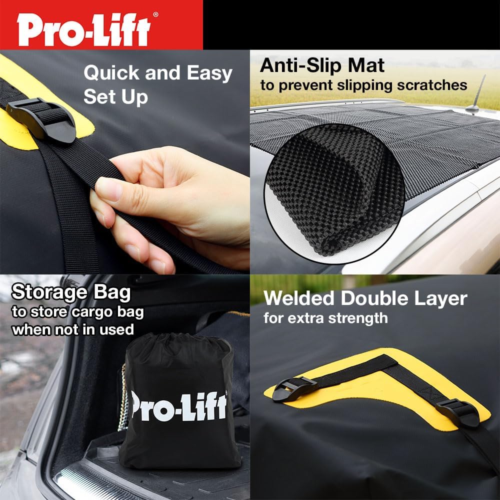 Pro-Lift Rooftop Cargo Carrier Waterproof - 21 Cubic Feet Capacity