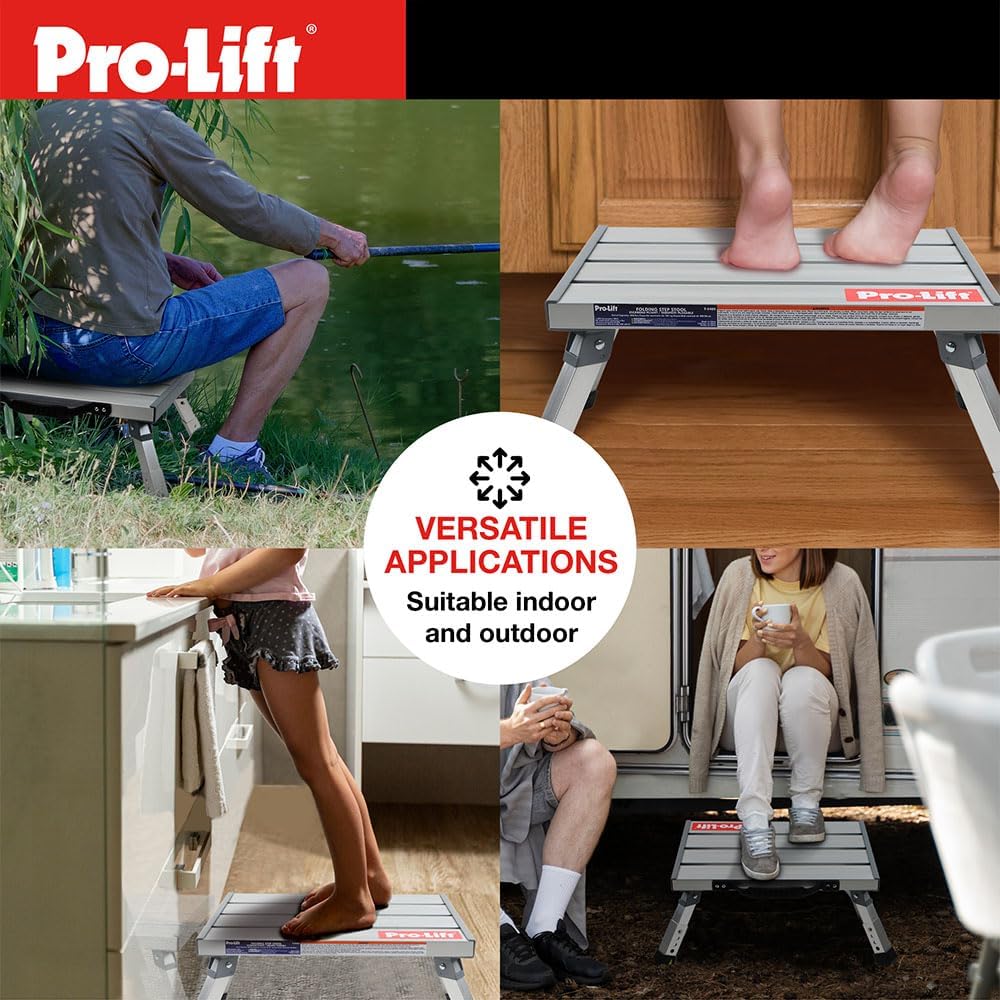 Pro-Lift Adjustable Height Folding Step Stool
