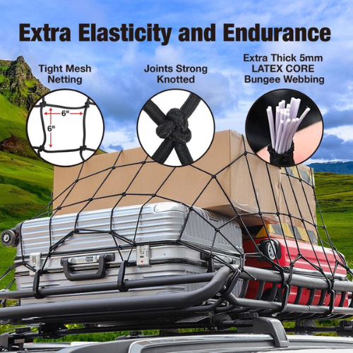 Pro Lift 4' x 6' Cargo/Truck Bed Net for SUV, Jeep, Chevy Silverado