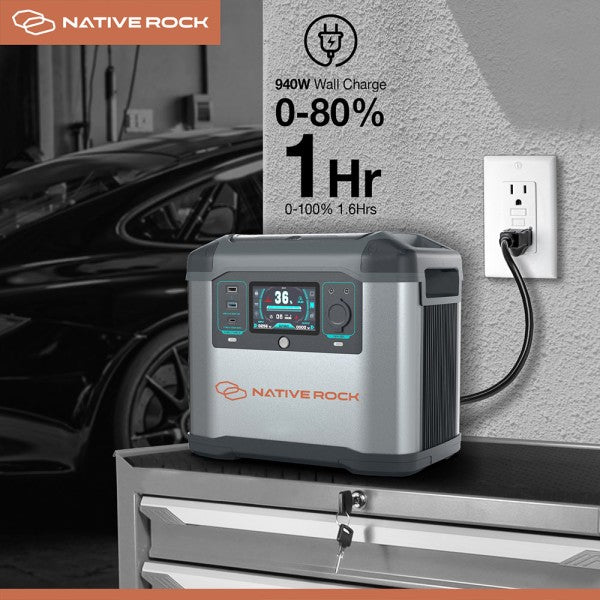 Native Rock 1500W Portable Power Station