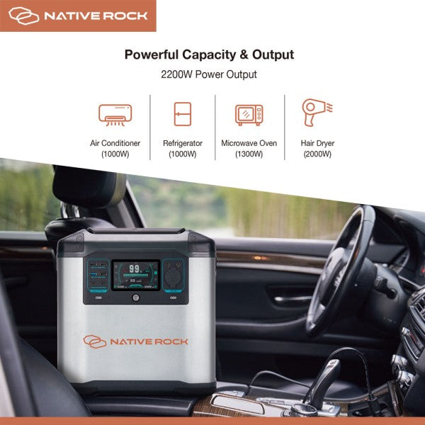 Native Rock 2200W Portable Power Station