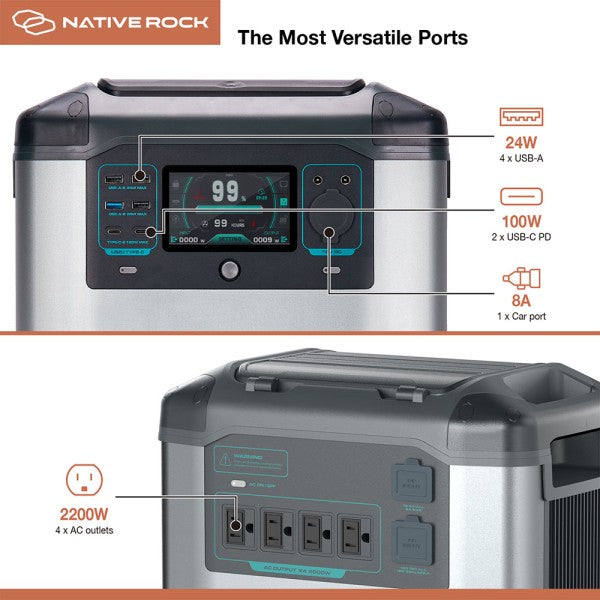 Native Rock 2200W Portable Power Station